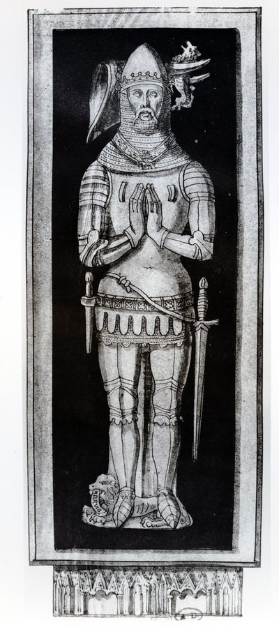 Grób Jana V, księcia Bretanii, ok. 1700 r. autorstwa Francois Roger de Gaignieres